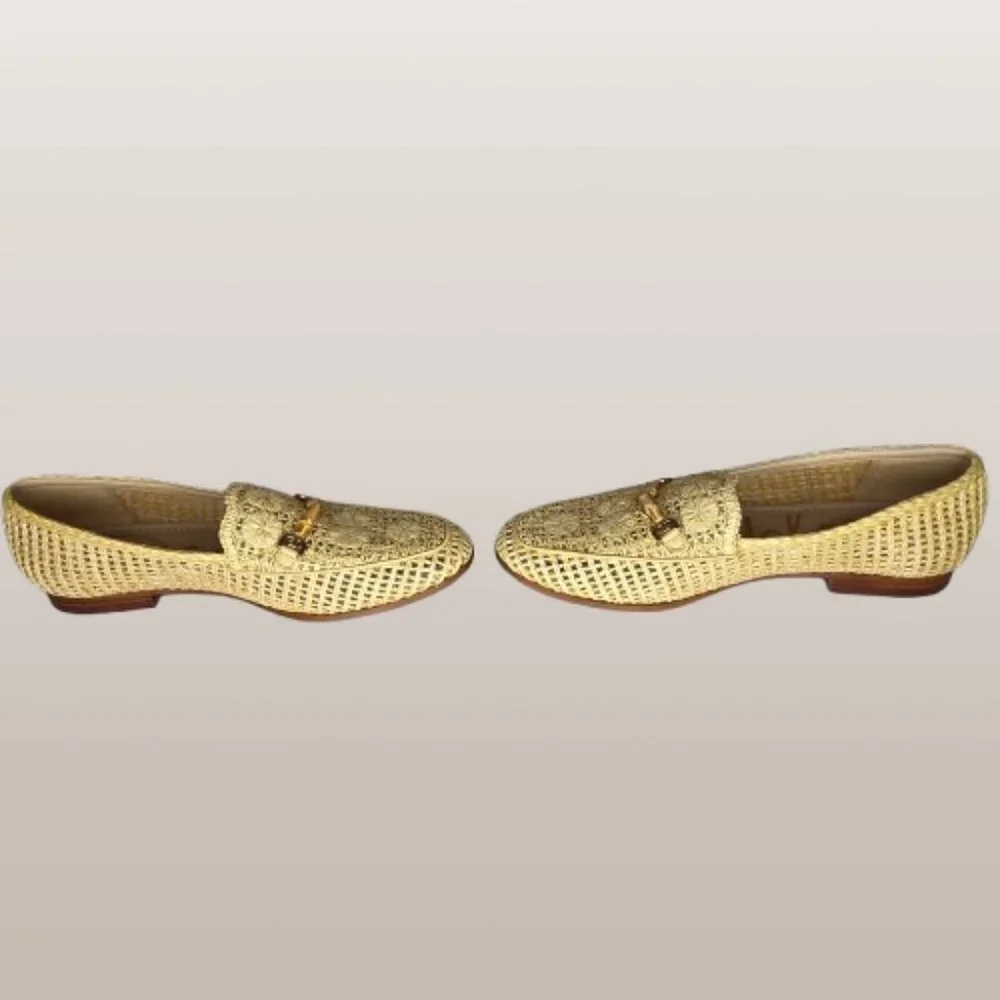 Sam Edelman Women's Lowell Natural Raffia Loafers Flats Size 9 - Picture 5 of 8